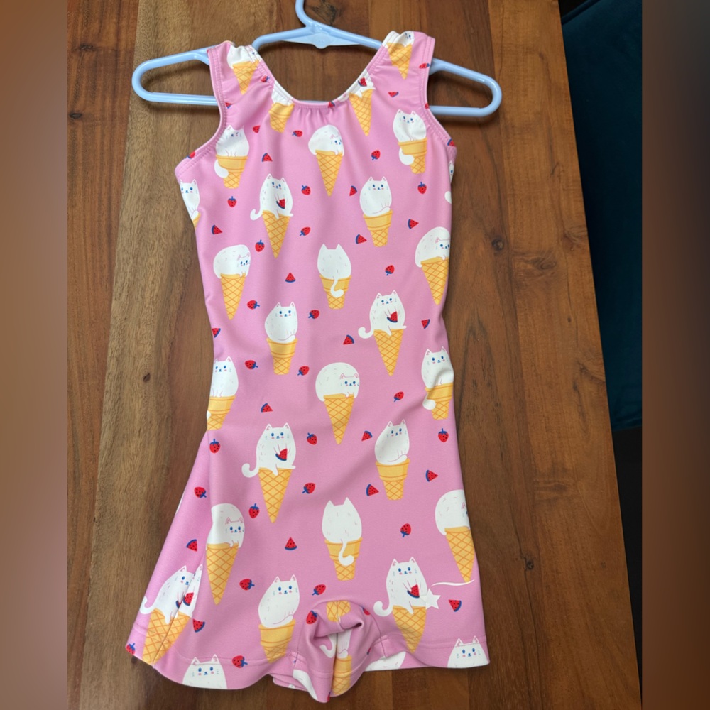 Child’s Destira Pink Ice Cream Cat leotard